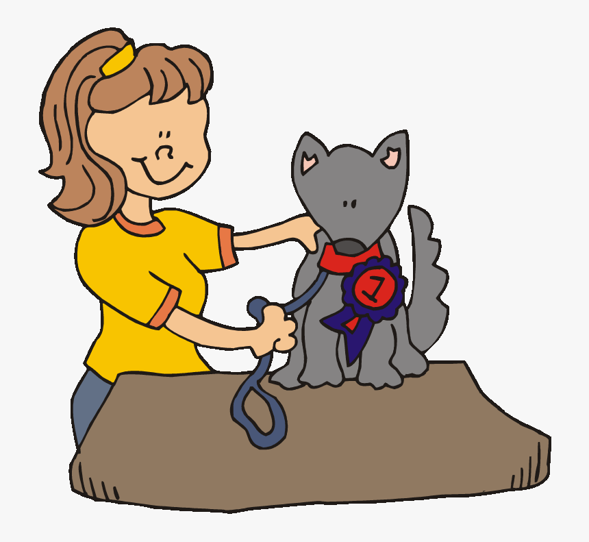 Dog Reading Clipart Png Freeuse The List Ranking Breeds - Cartoon Girl With Dog, Transparent Png