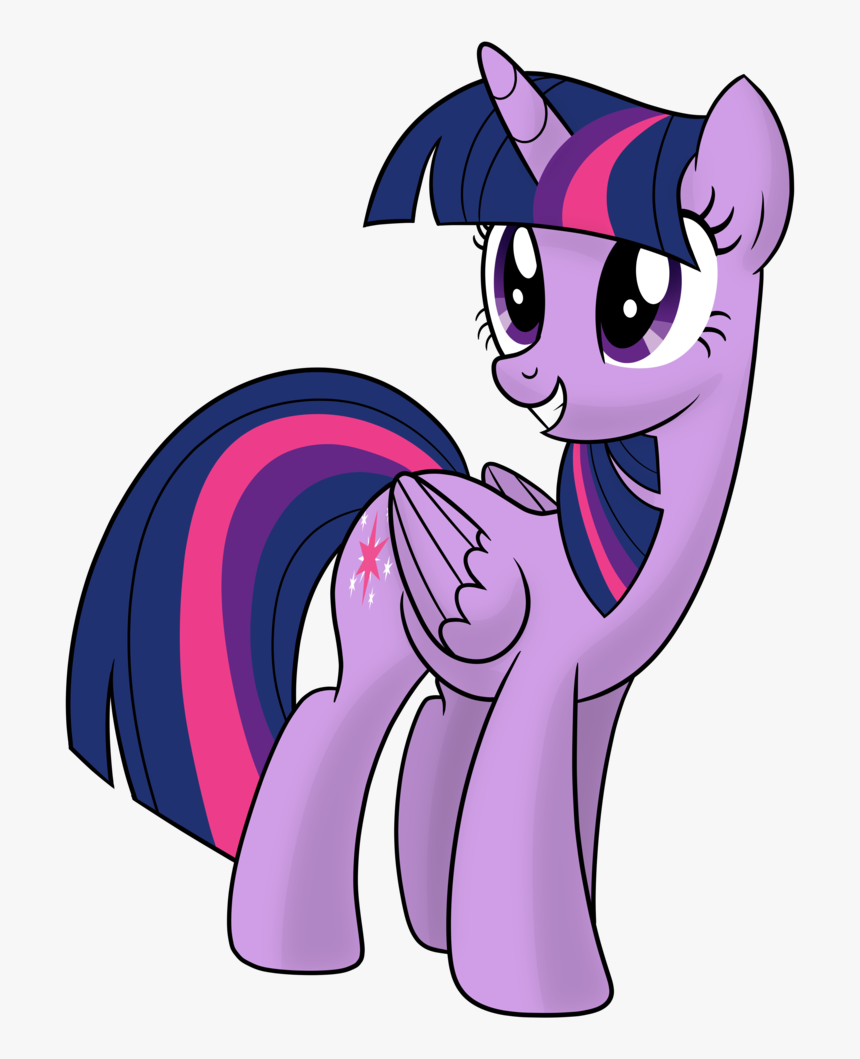 Drawponies, Cute, Female, Folded Wings, Happy, Mare, - Mlp Filly Twilight Angry, HD Png Download