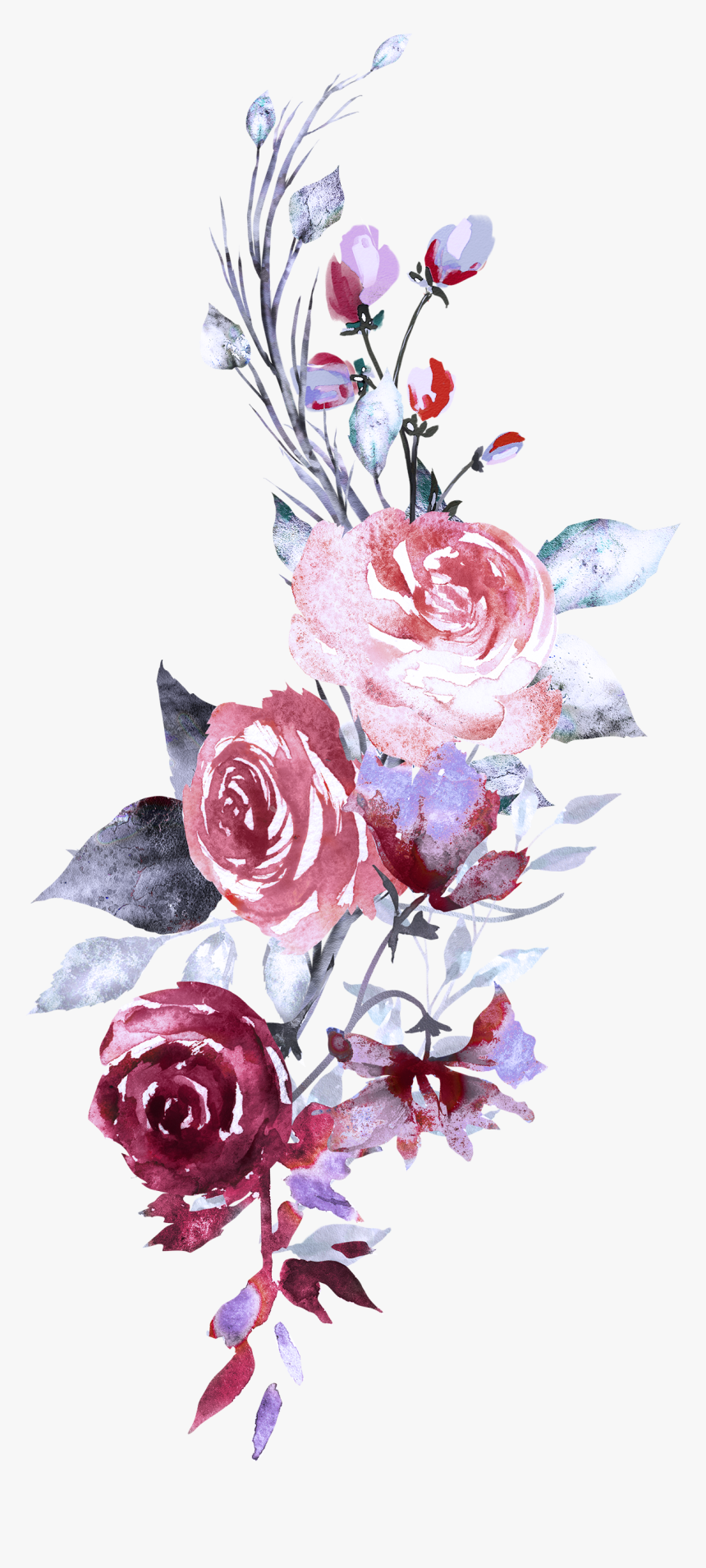 Flowers Aquarelle, HD Png Download