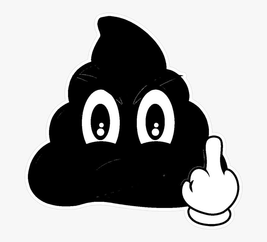 #mq #black #fuckyou #emojis #emoji - Fuck You Emoji Black, HD Png Download