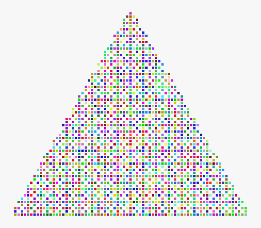 Prismatic Abstract Squares Christmas Tree - Triangle, HD Png Download