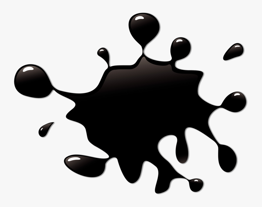 Blue Paint Splash Cartoon, HD Png Download