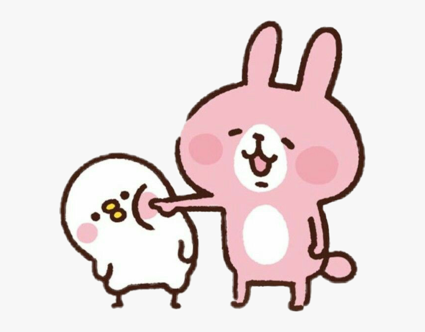 Freetoedit Cute Kawaii Animal Poke Love Care - Piske And Usagi Phone, HD Png Download