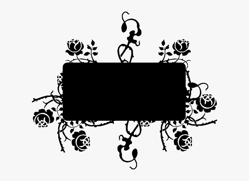 Design, Flowers, Banner, Rose, Blank, Decoration, Thorn - Logo, HD Png Download