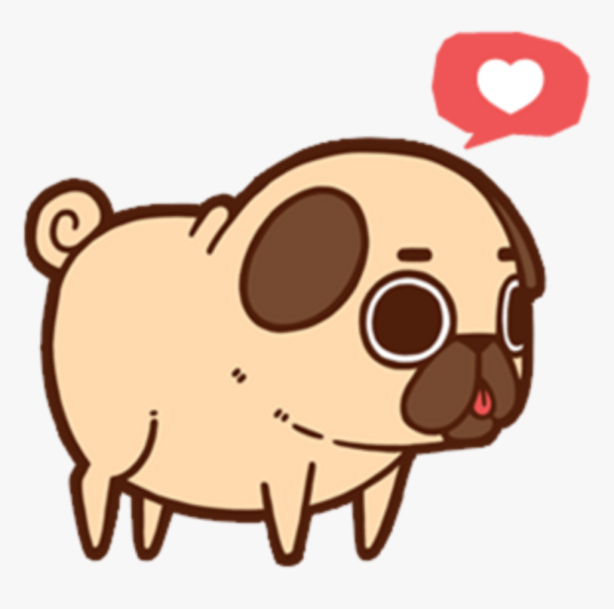 Pug Kawaii Dog Cute Aesthetic Chibi Love Heart Freetoed - Edgar And Maya Fan Art, HD Png Download