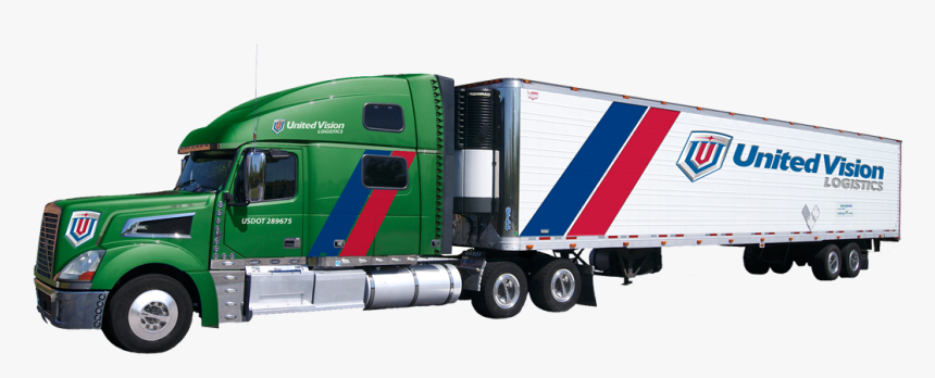 Uvl Truck Mock-up Lateral View Green - United Vision Logistics, HD Png Download