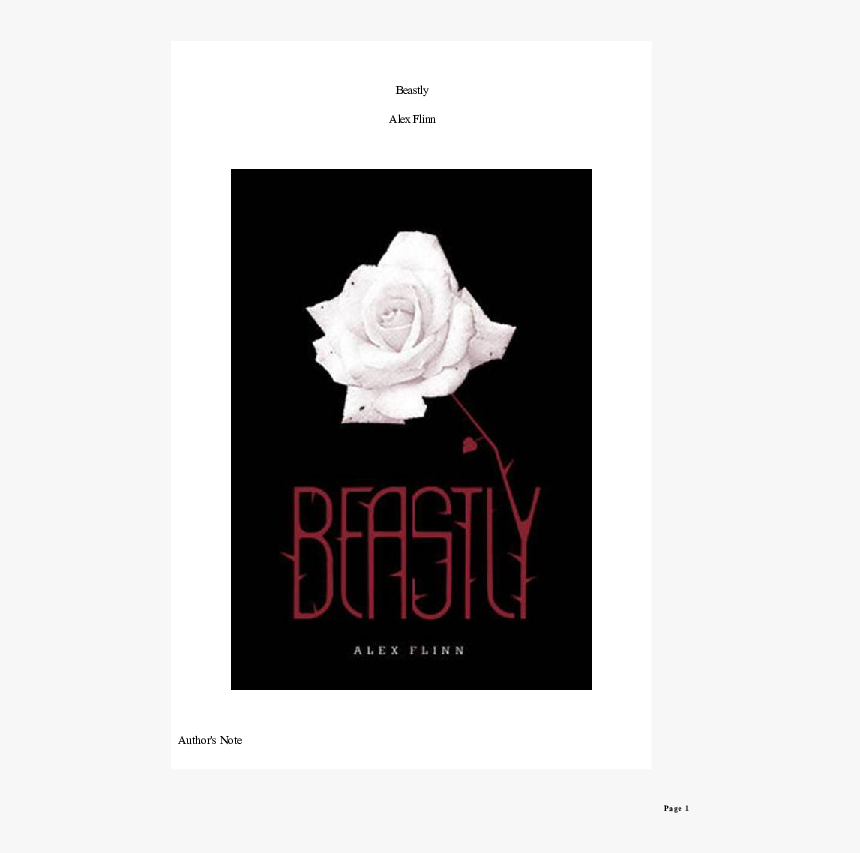 Beastly Alex Flinn, HD Png Download
