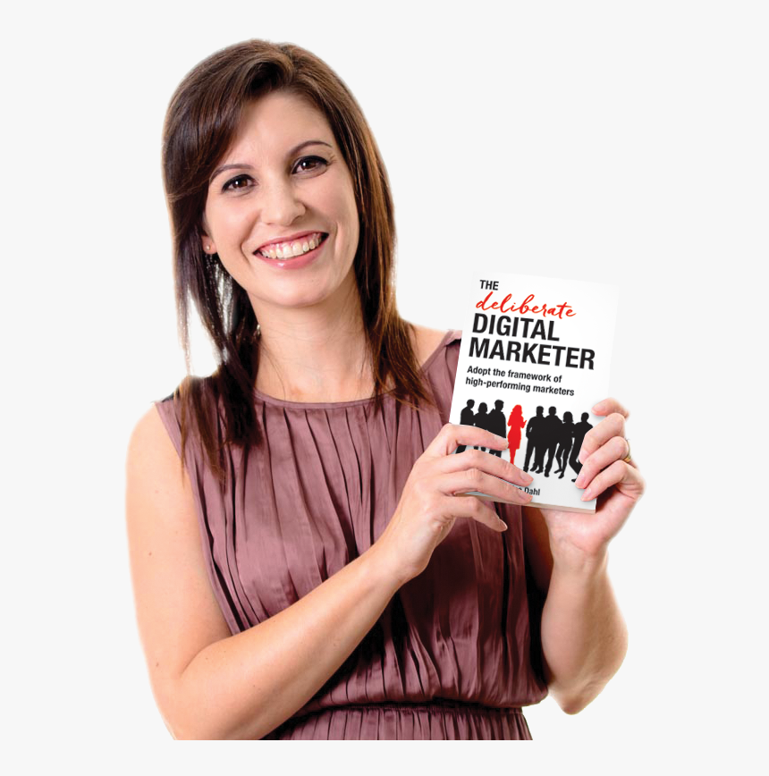 The Deliberate Digital Marketer Book By Louisa Dahl - Girl Holding Book Png, Transparent Png