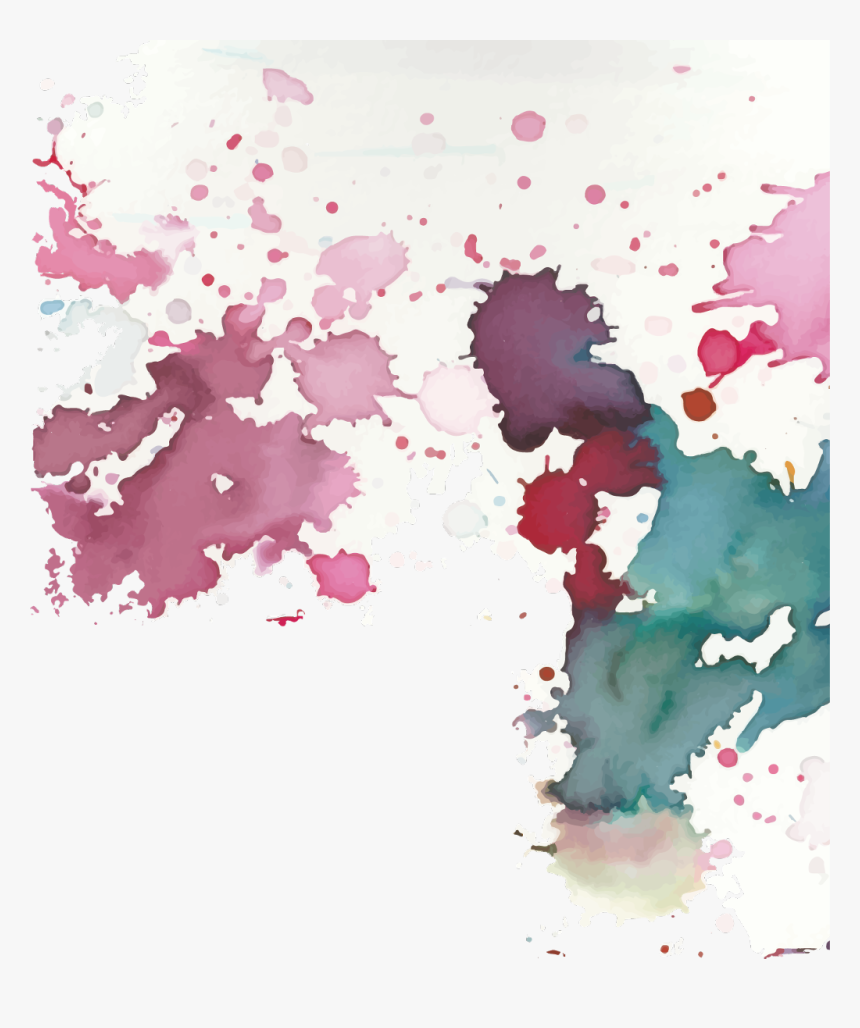 #splatter #paint #paintsplatter #rainbow #colorful - Watercolor Painting, HD Png Download
