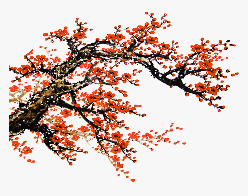 Vector,flower,vector Art,flower Vector,vector Flower - Japanese Cherry Blossom Block Print, HD Png Download