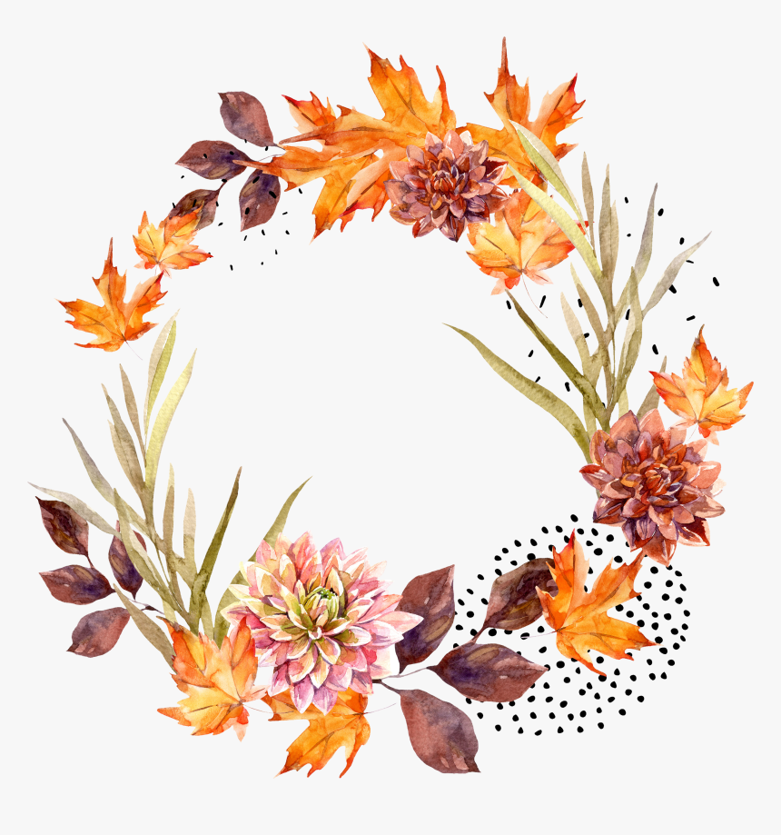 Watercolor Splash Background With Flowers, HD Png Download