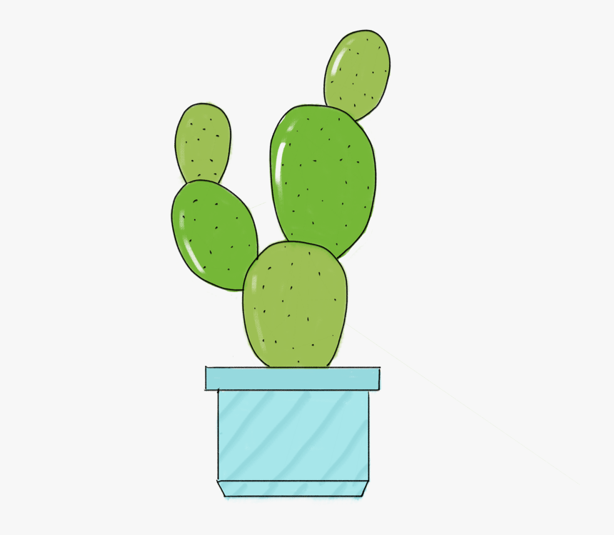 仙人长 绿植 插画psd小清新png - Barbary Fig, Transparent Png