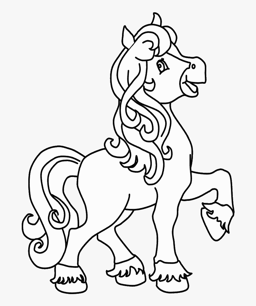 Christmas Pony Coloring Page, HD Png Download