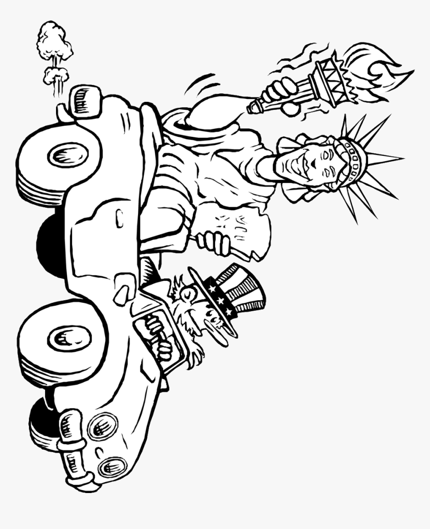 Statue Of Liberty Cartoon, HD Png Download