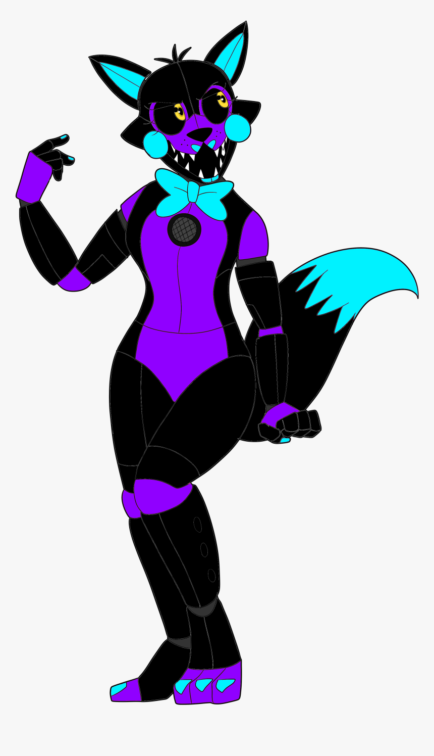 Fnaf Blacklight Funtime Foxy, HD Png Download