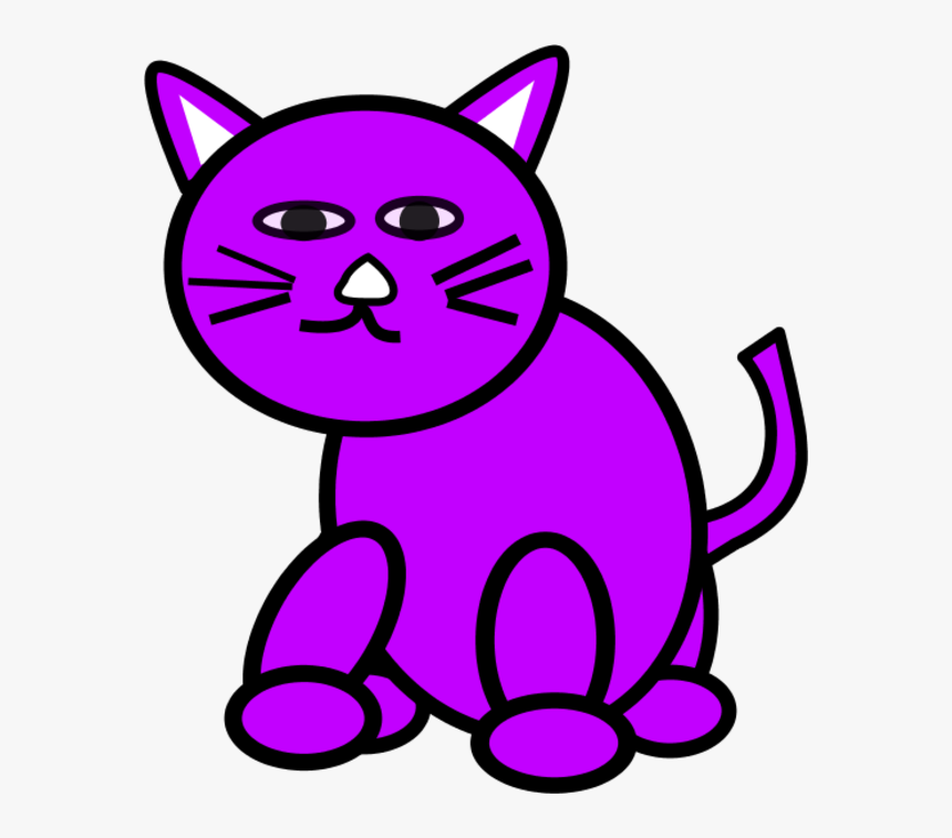 Collection Of Free Small To Medium Sized Cats Cliparts - Cat Black And White Clip Art, HD Png Download