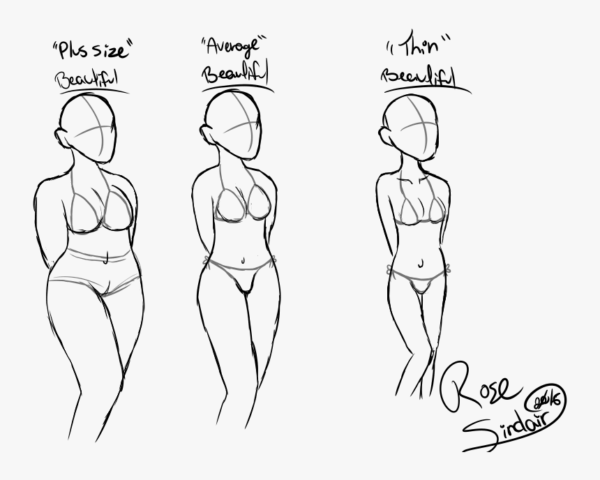 Drawing Females Anatomical Huge Freebie Download - Line Art, HD Png Download