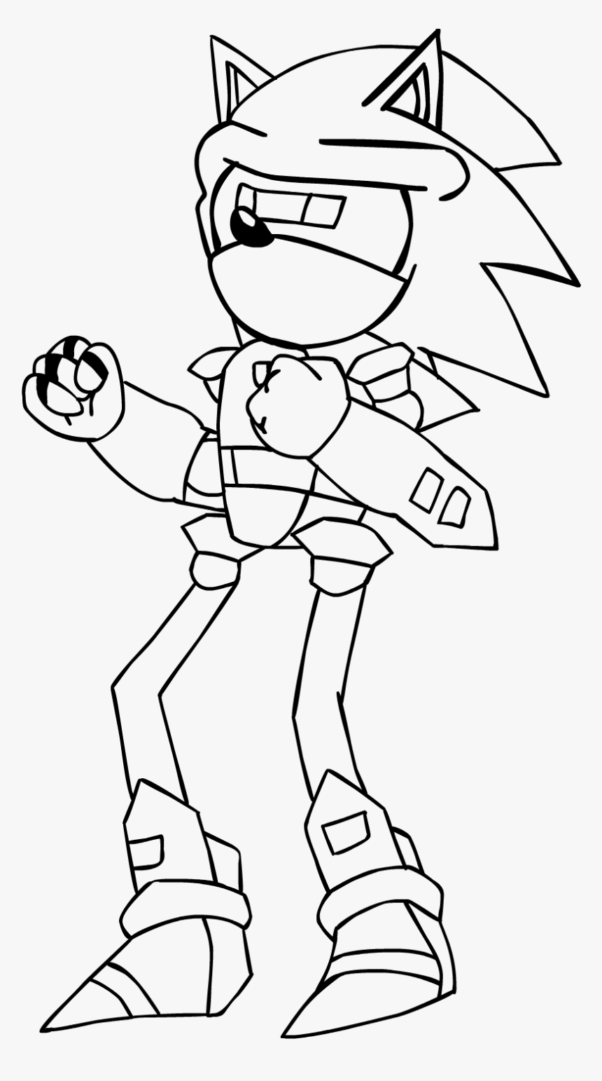 Mecha Sonic - Cartoon, HD Png Download