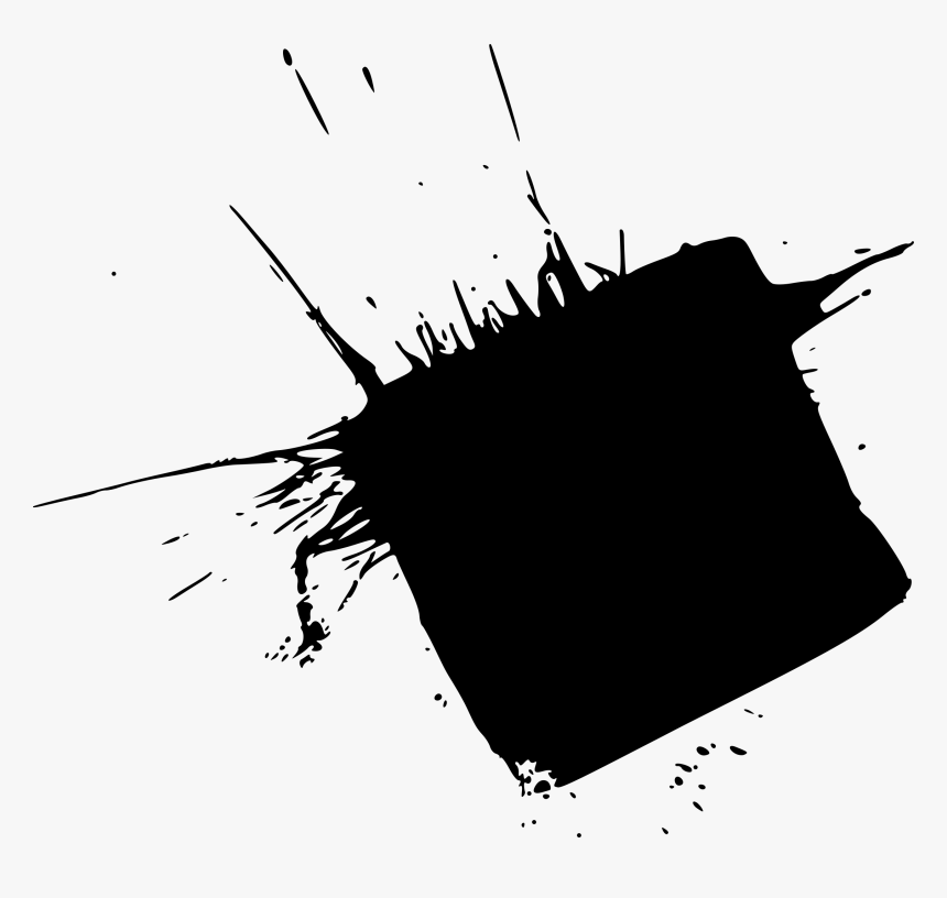 Splatter Black Square Png, Transparent Png