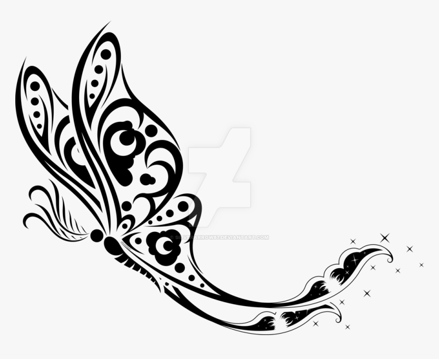 Butterfly Drawing, HD Png Download