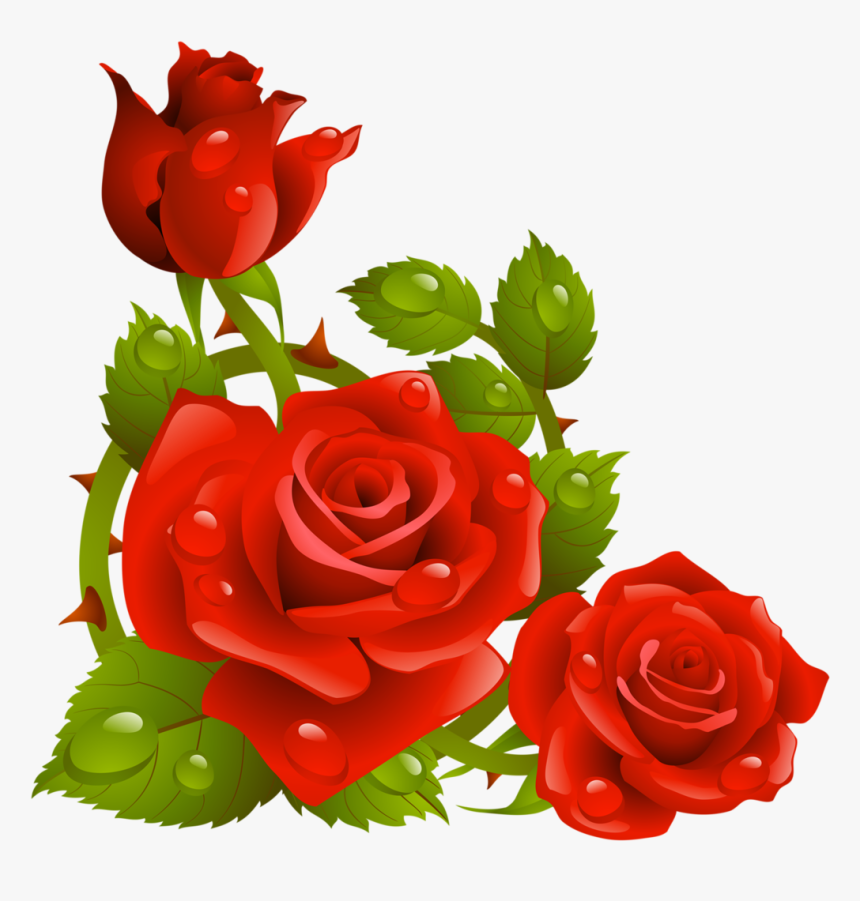 Фото, Автор K - Clip Art Borders Flowers Rose, HD Png Download
