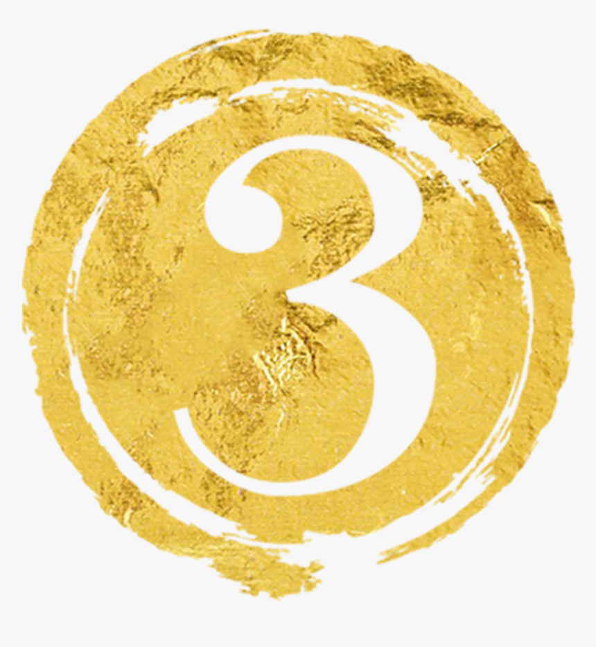 Gold Foil Number - Circle, HD Png Download