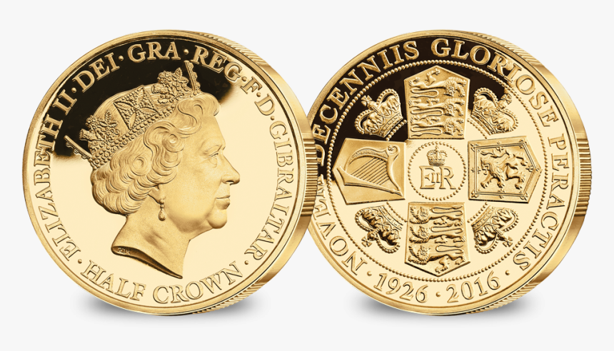 Her Majesty S 90th Birthday Portrait Gold Layered Half - Queens 90th Birthday Coin, HD Png Download