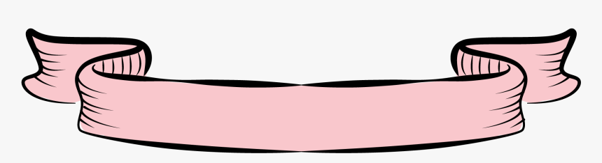 卡通复古粉色丝带条幅边框 - Ribbon In Pink Color, HD Png Download