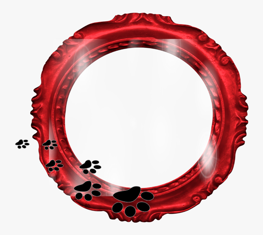 #mq #red #footsteps #frame #frames #border #borders - Circle, HD Png Download