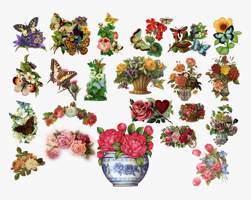 Vintage Flowers By Hasiyne On Deviantart Vector Royalty - Adobe Photoshop Png File, Transparent Png