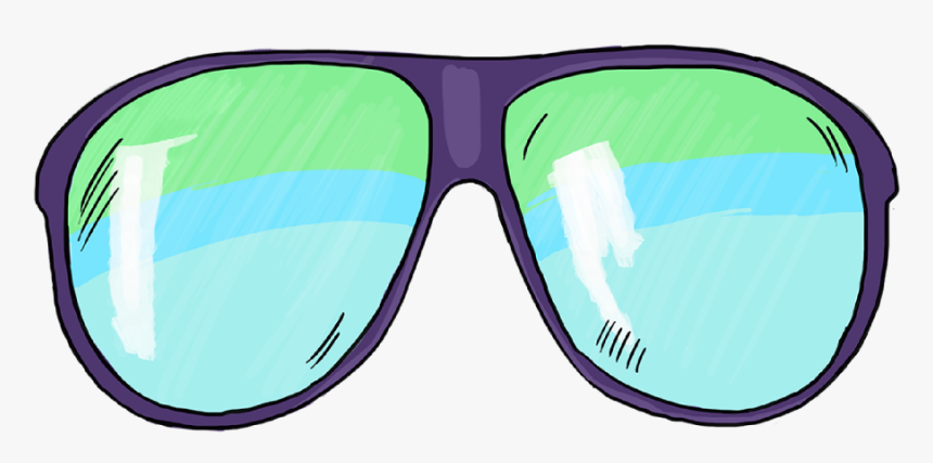 #glasses #gafas #lunettes #ftestickers #stickers #autocollants - Reflection, HD Png Download