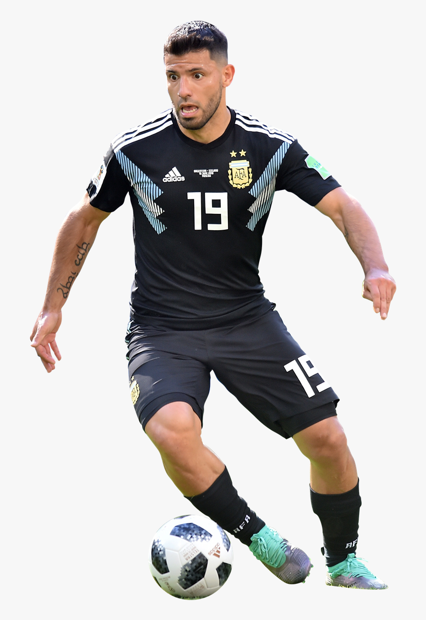 Sergio Aguero render - عکس های آگوئرو نقاشی, HD Png Download