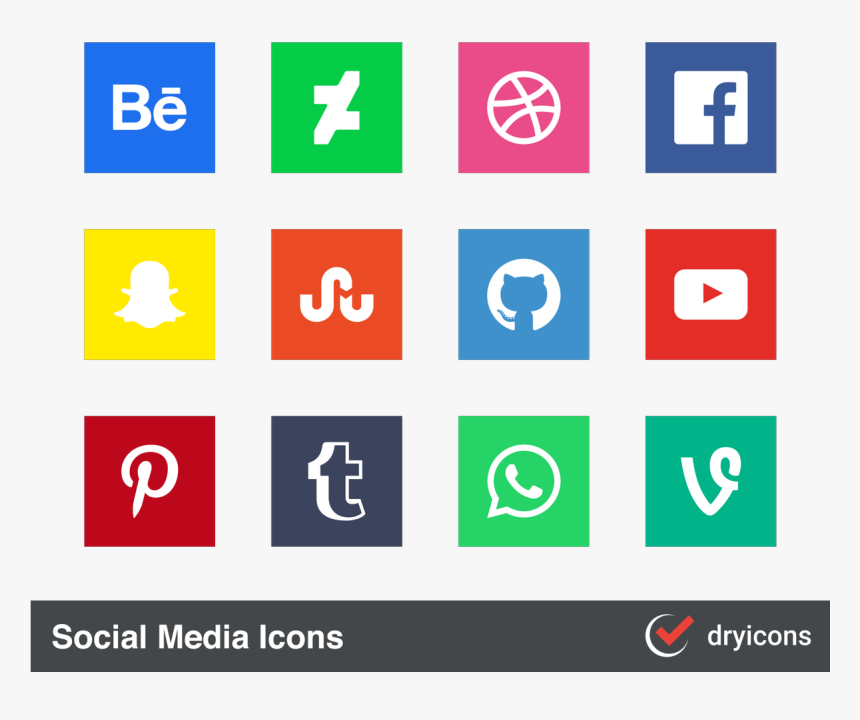 Social Media Flat Icon Png, Transparent Png