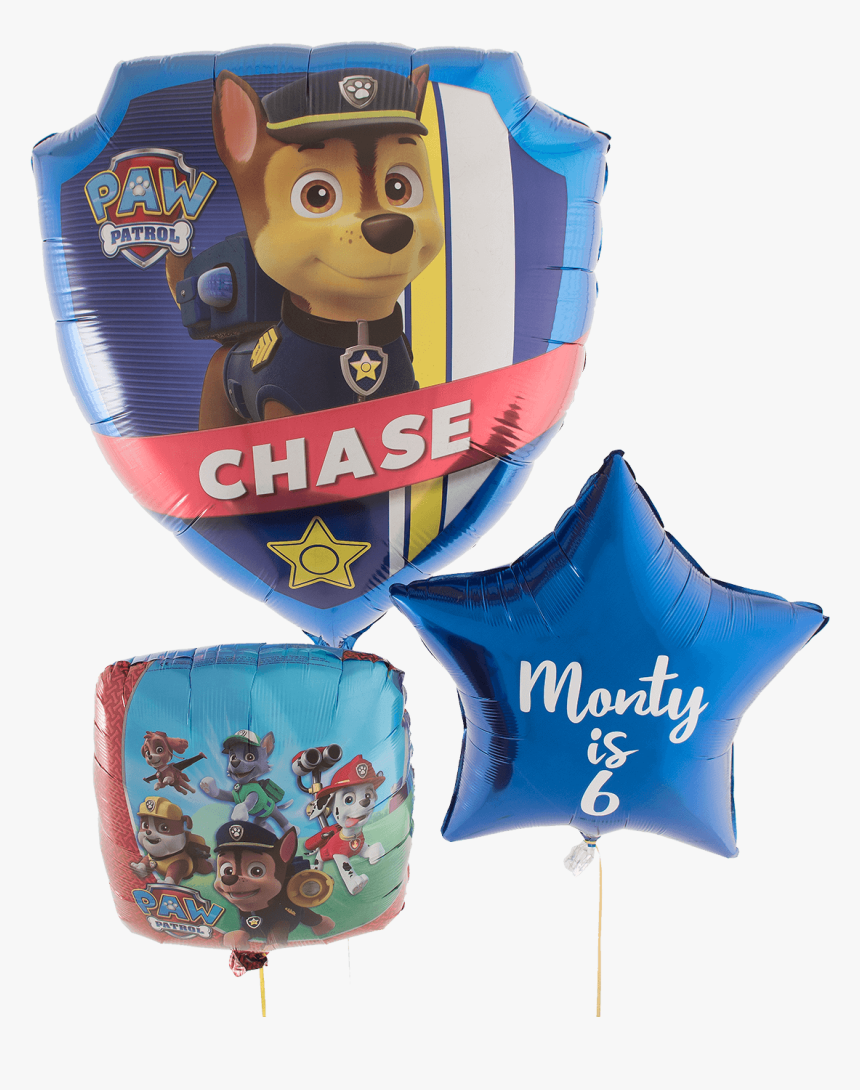 Paw Patrol Chase & Marshall Personalised Bunch - Balloon, HD Png Download