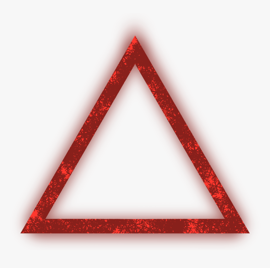 #neon #triangle #freetoedit #red #geometric #trigon - Triangle, HD Png Download