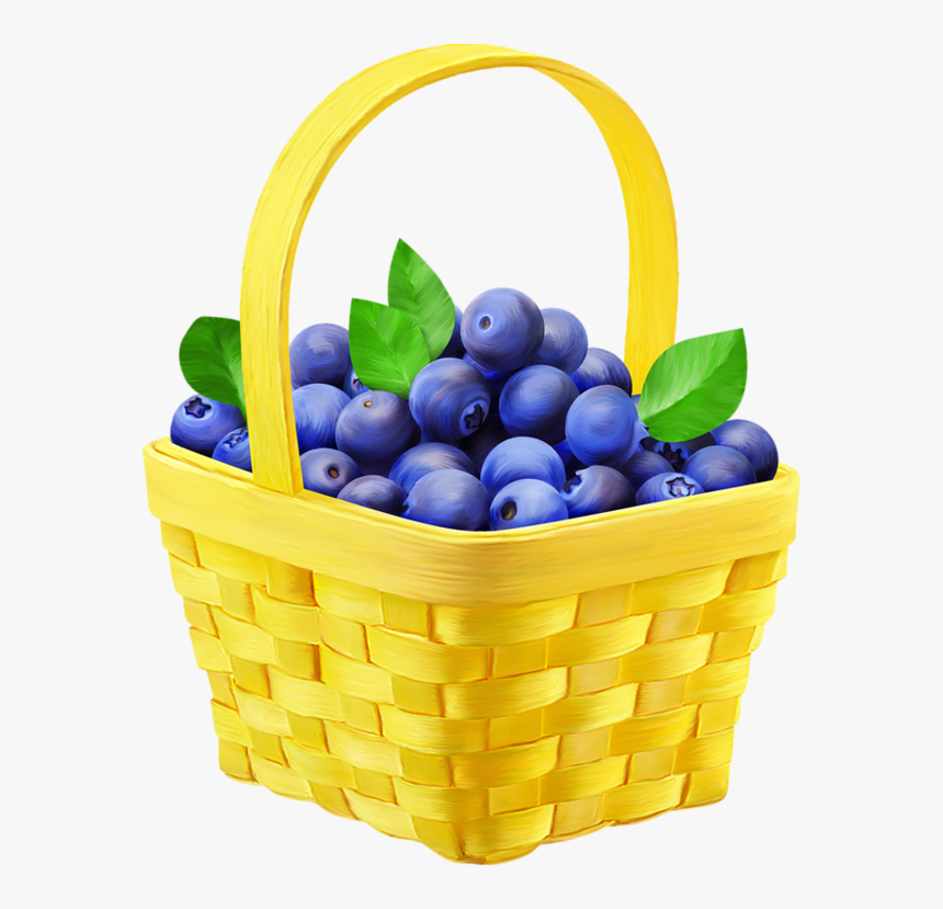 Blueberries In Basket Clipart, HD Png Download
