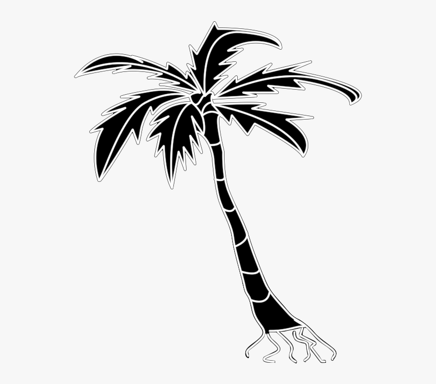 Palm Tree Silhouette Clipart - Borassus Flabellifer, HD Png Download