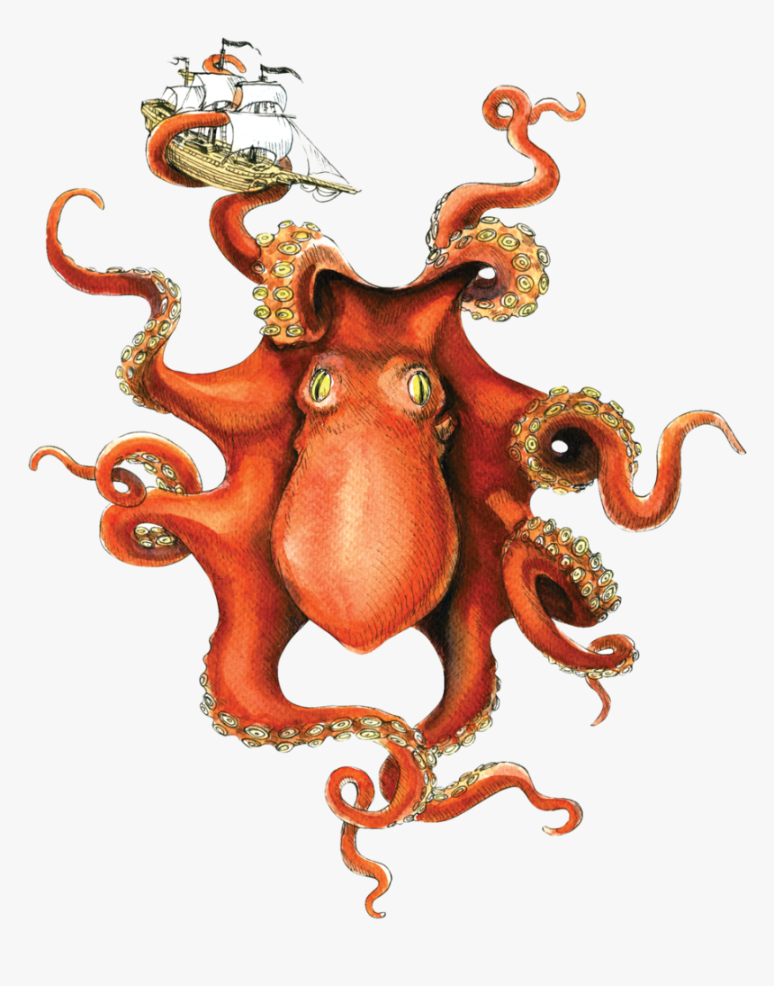 章鱼 水彩, HD Png Download