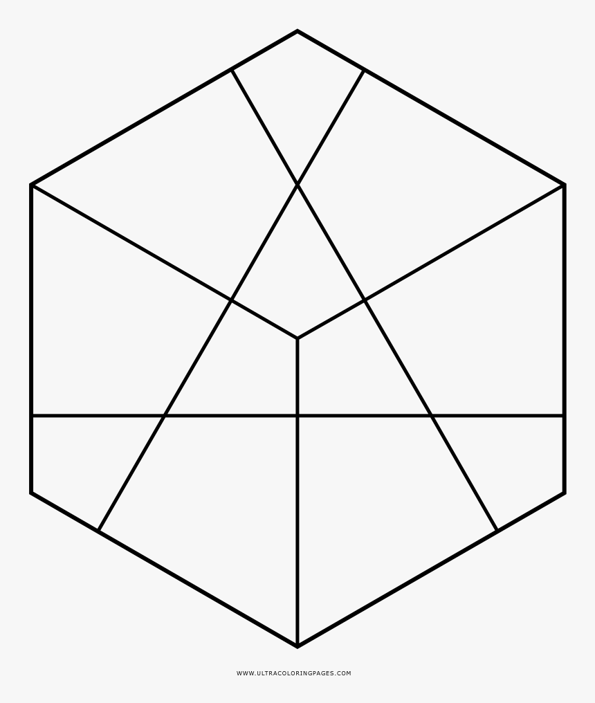 Hexagon Pattern Coloring Page - Ajef, HD Png Download