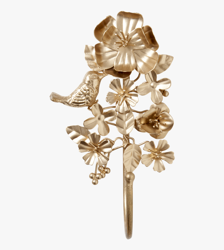 Golden Metal Flowers Png, Transparent Png