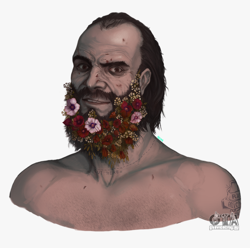 Flower Beard Trevor - Trevor Gta V Png, Transparent Png