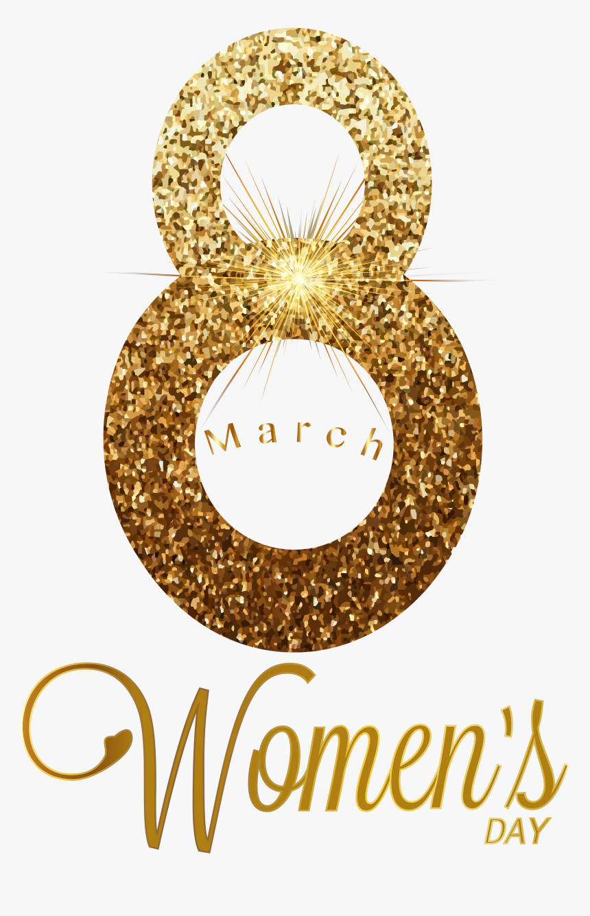 8th March Gold Transparent Png Clip Art Image - 8th March Png, Png Download