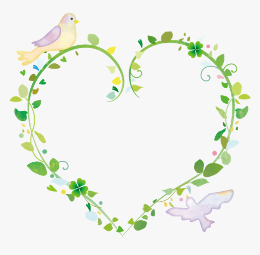 四つ葉 Flower Frame Spring Love Colorful Floral Handpainte 葉っぱ ハート イラスト Hd Png Download Transparent Png Image Pngitem