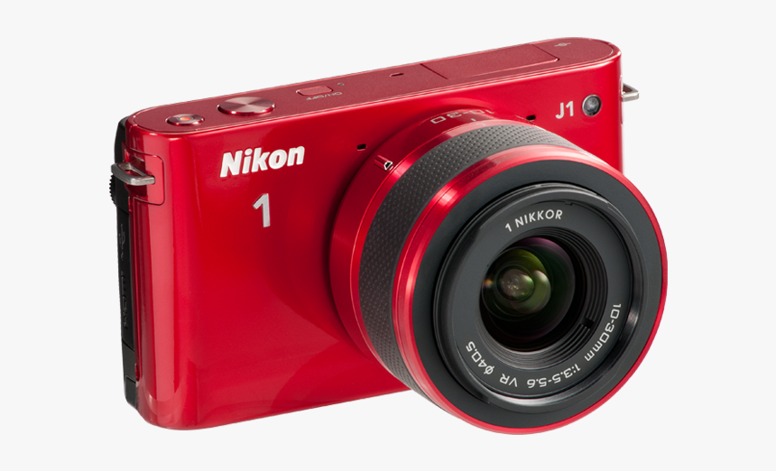 Red Nikon 1 J1 - Nikon Compact Dslr, HD Png Download