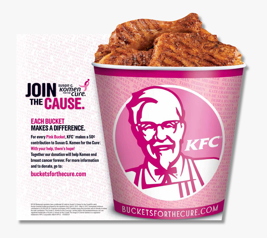 Kfc Print Insert - Pink Kfc Bucket, HD Png Download