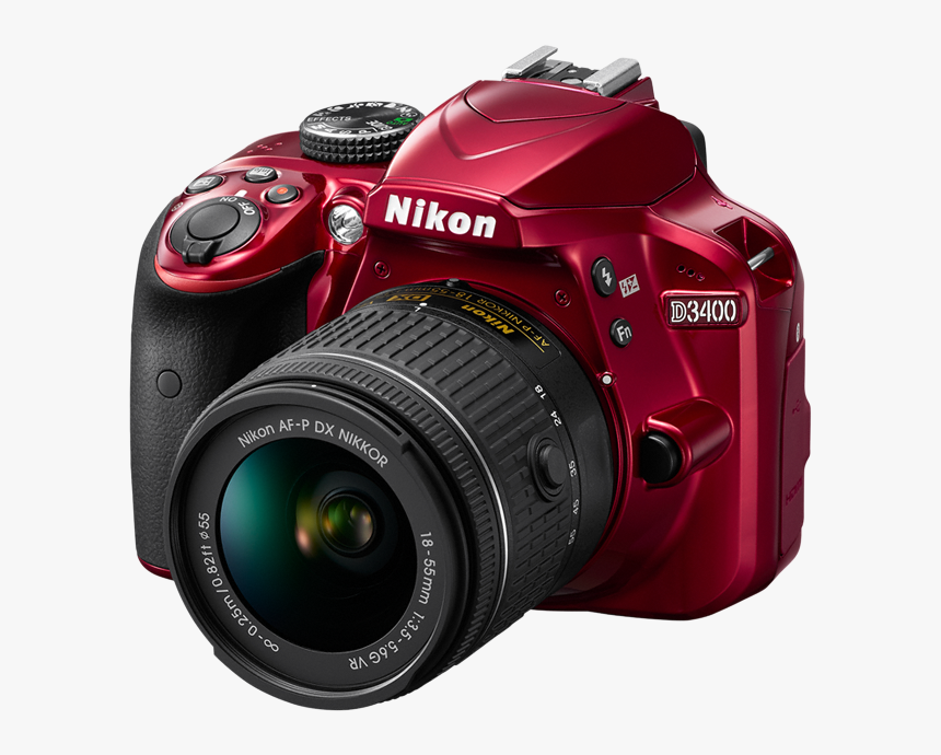 Nikon D3400 10 Red - Nikon D3400, HD Png Download