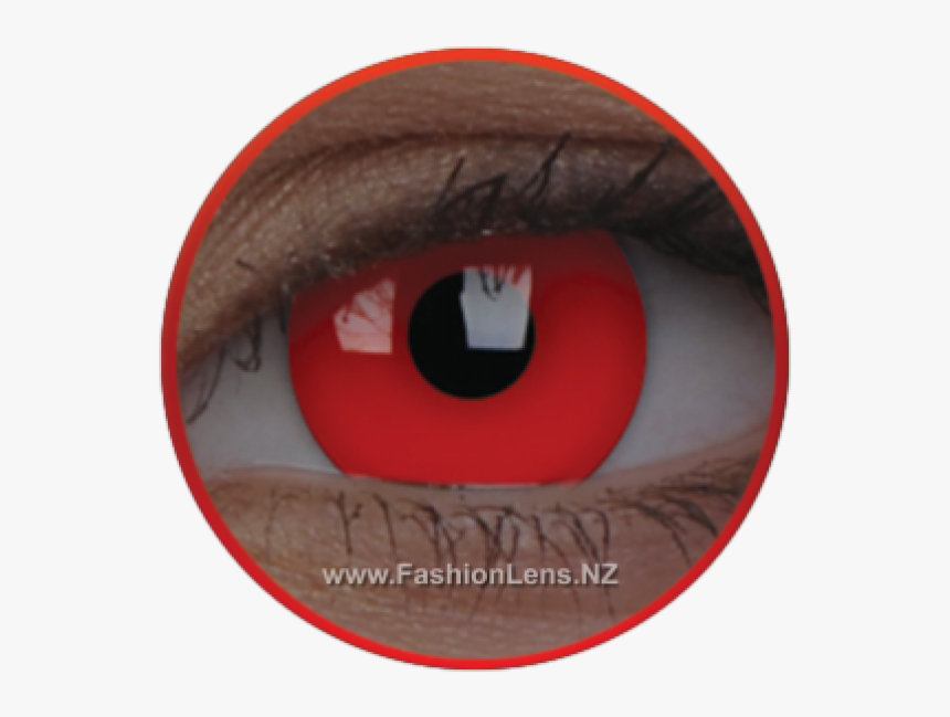 Colourvue Crazy Contact Lens Glow In Dark Red Lens - Contact Lenses, HD Png Download