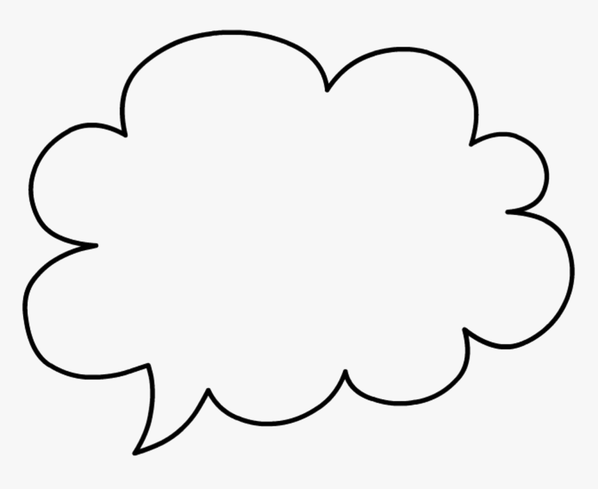 Speech Bubble Background Png - Line Art, Transparent Png