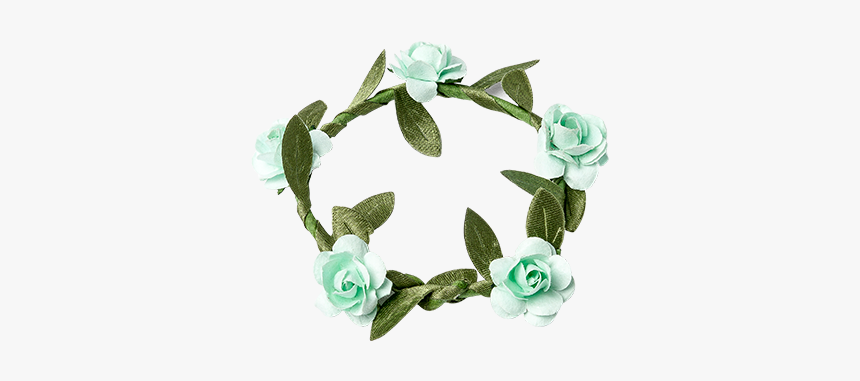 Marque Place Couronne De Roses Vert D Eau X4 - Cross, HD Png Download