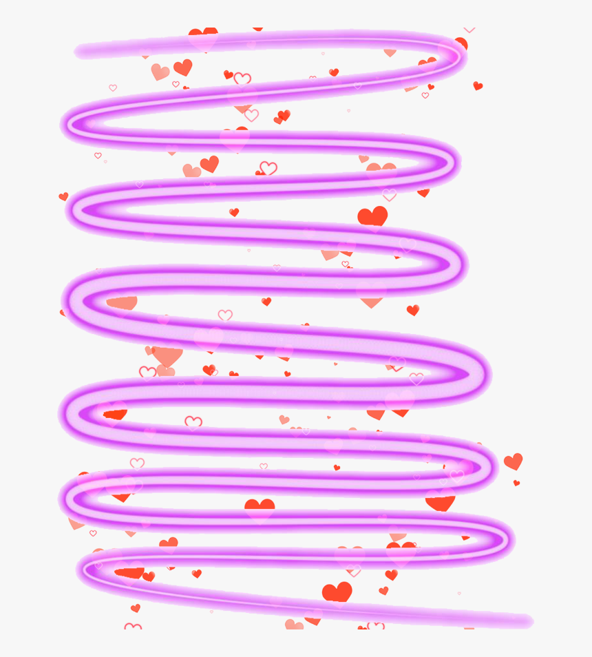 #purple #swirl #hearts #neon - Neon Swirl Png, Transparent Png